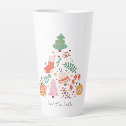 Deck the Halls Christmas Tree Milchtasse (Vorderseite)