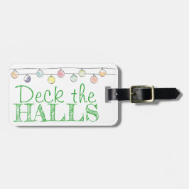 Deck the Halls Christmas Watercolor Ornaments Gepäckanhänger