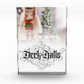Deck the Halls Customizing Weihnachts Black Letter Fotoblock (Vorderseite)