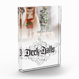 Deck the Halls Customizing Weihnachts Black Letter Fotoblock