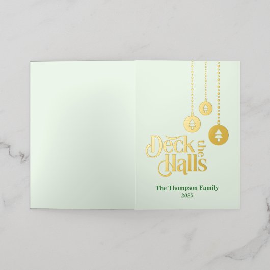 "Deck the Halls" Der hellgrüne Faltengebälk Urlaub (Äußere Ablage)