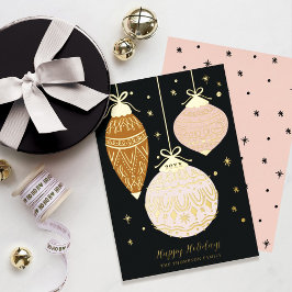 Deck The Halls Elegant Hanging Ornamente Folien Feiertagskarte
