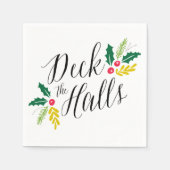 Deck the Halls Elegante Holiday Party Napkin Serviette (Vorderseite)