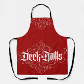 Deck The Halls Elegante Weihnachtskalligrafie Rot Schürze (Vorderseite)