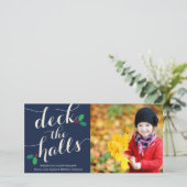 DECK THE HALLS | FERIENFOTOKARTE FEIERTAGSKARTE (Stehend Vorderseite)