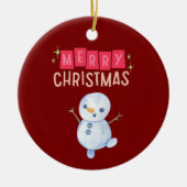 Deck the Halls: Frohe Weihnachtsfeier" Keramik Ornament (Vorne)