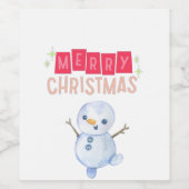 Deck the Halls: Frohe Weihnachtsfeier" Weinetikett (Einzelnes Label)