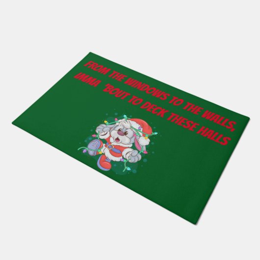 DECK THE HALLS FUßMATTE (Schrägansicht)