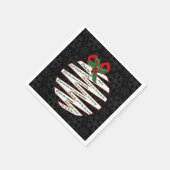 Deck the Halls Lasst uns Party Schwarz und Weiß Ur Serviette (Ecke)