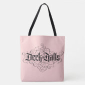 Deck the Halls Luxury Letting Blush Pink Black Tasche (Vorderseite)