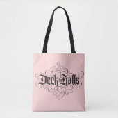Deck the Halls Luxury Letting Blush Pink Black Tasche (Vorderseite)