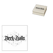 Deck the Halls mit eleganter Weihnachtskalligraphi Gummistempel (Stempel)