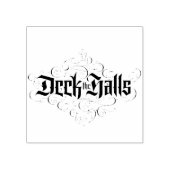 Deck the Halls mit eleganter Weihnachtskalligraphi Gummistempel (Prägung)