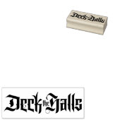 Deck the Halls mit eleganter Weihnachtskalligraphi Gummistempel (Stempel)
