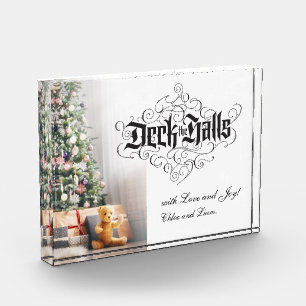 Deck the Halls Moderne Weihnachten individualisier Fotoblock