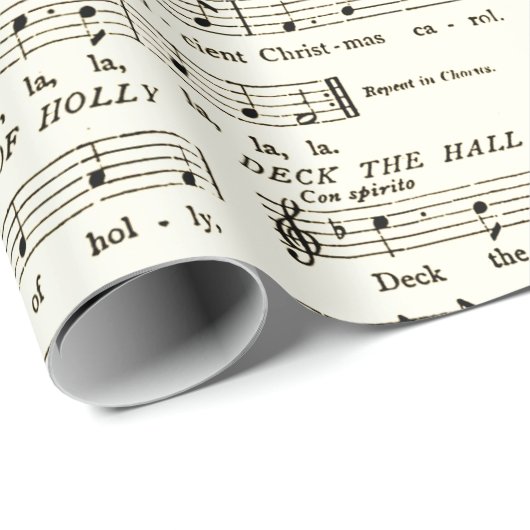 Deck the Halls Notenpapier Geschenkpapier (Rolleneckpunkt)