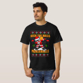 Deck the Halls Pickle Balls Uggge Weihnachtspickle T-Shirt (Vorne ganz)