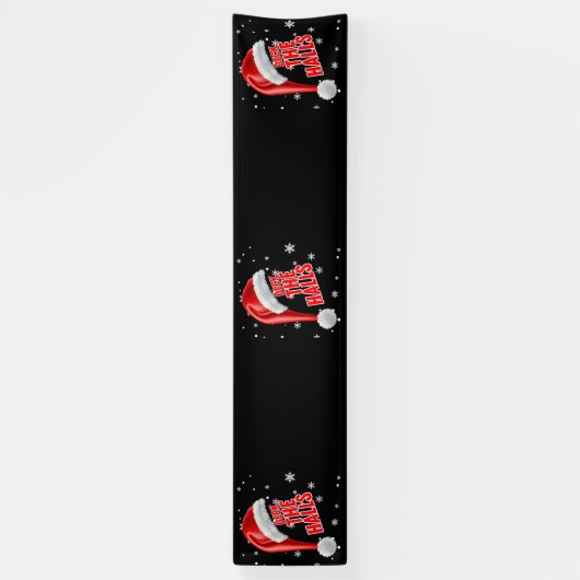Deck The Halls Snow Collection 2.5x12 Vinyl Banner (Vertikal)