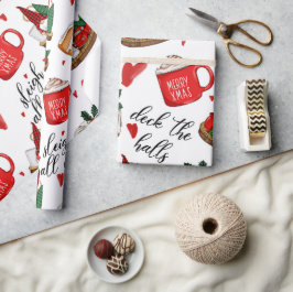 Deck the Halls Spaß Food Christmas Geschenkpapier