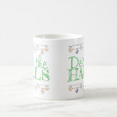 Deck the Halls Wasserfarbe Weihnachtsschmuck Kaffeetasse (Mittel)