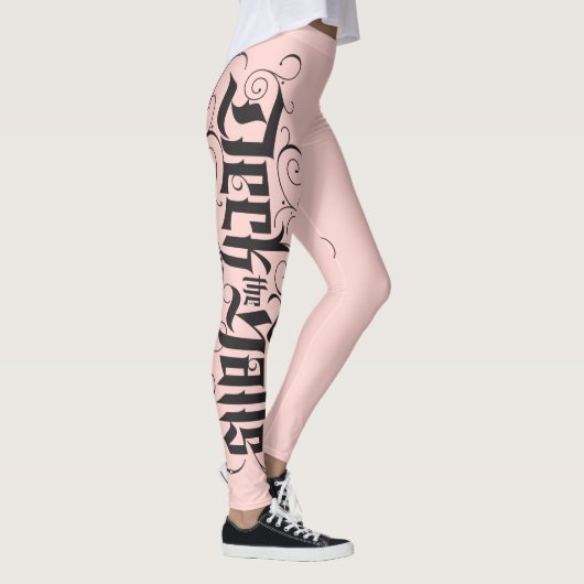 Deck the Halls Weihnachtsbriefe Pale Pink Paris Leggings (Rechts)