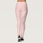 Deck the Halls Weihnachtsbriefe Pale Pink Paris Leggings (Rückseite)