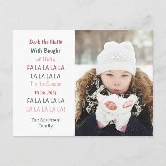 Deck The Halls Weihnachtsfeiertag Postkarte (Vorderseite)