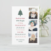 Deck The Halls Weihnachtskarte Feiertagskarte (Stehend Vorderseite)