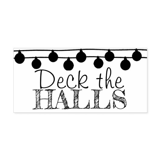 Deck the Halls Weihnachtsschmuck Gummistempel (Prägung)