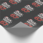 Deck the Halls With 6 7 Funny Christmas Six Seven  Geschenkpapier (Ecke)