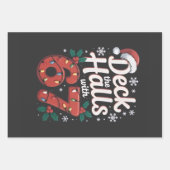 Deck the Halls With 6 7 Funny Christmas Six Seven Geschenkpapier Set (Vorderseite)