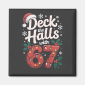 Deck the Halls With 6 7 Funny Christmas Six Seven  Magnet (Vorne)