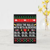 Deck The Halls With Beta Blockers Nurse Christmas Karte (Gelbe Blume)