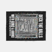 Deck The Halls With Guns & Ammo Fleecedecke (Vorderseite (Horizontal))