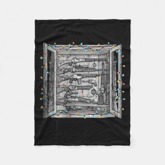 Deck The Halls With Guns & Ammo (on Back) Fleecedecke (Vorderseite)