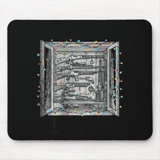 Deck The Halls With Guns &amp; Ammo (on Back)  Mousepad (Vorne)