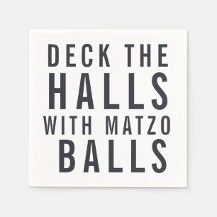 Deck the Halls with Matzo Balls   Chanukka Serviette