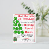 Deck the Halls with Pickleballs Christmas Party Einladung (Stehend Vorderseite)