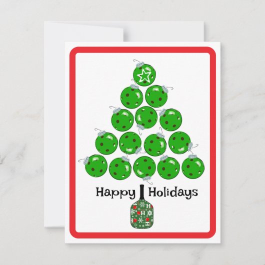 Deck the Halls with Pickleballs Christmas Party Einladung (Vorderseite)