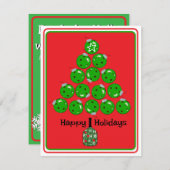 Deck the Halls with Pickleballs Christmas Party Einladung (Vorne/Hinten)