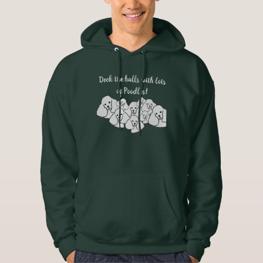 Deck the halls with Poodles unisex hoodie (Vorderseite)