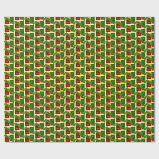 "Deck the Halls" wrapping paper Geschenkpapier (Flach)