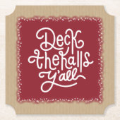 Deck the Halls Y'all Untersetzer (Vorderseite)