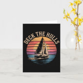 Deck the Hulls Funny NauChristmas Sailing Karte (Gelbe Blume)