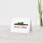 Deck the Hulls - Sub Christmas Tree Card Dankeskarte (Vorderseite)