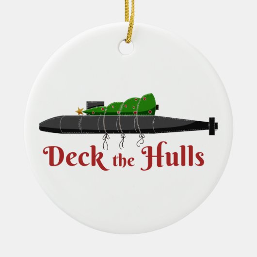 Deck the Hulls - Sub Holiday Ornament (Vorne)