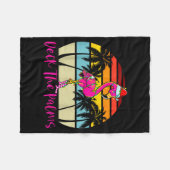 Deck The Palms Christmas Flamingo Palm Tree Trocal Fleecedecke (Vorderseite (Horizontal))