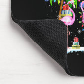 Deck The Palms Flamingo Trocal Christmas Lights  Mousepad (Ecke)