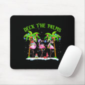 Deck The Palms Flamingo Trocal Christmas Lights  Mousepad (Mit Mouse)