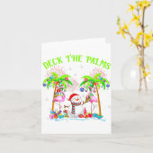 Deck The Palms Flamingo Trocal Christmas Lights Pa Karte (Gelbe Blume)